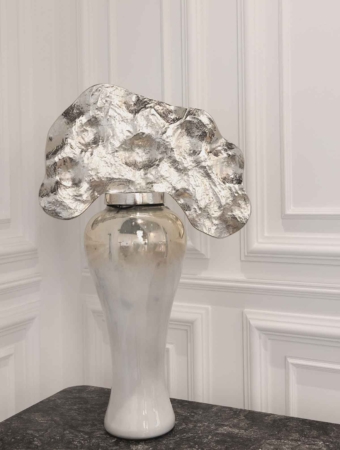 Maison Sinature Vaze Argento Astratto